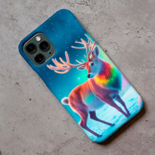 Rudolph deer Christmas colourful forest snow magic