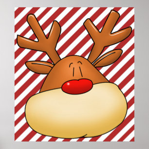 rudolph head poster