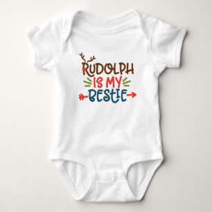 Rudolph is my Bestie Baby Bodysuit