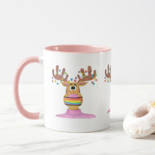 Rudolph LGBT Face Masked Reindeer Mug
