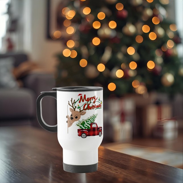 Rudolph Merry Christmas - Personalized Travel Mug (Creator Uploaded)