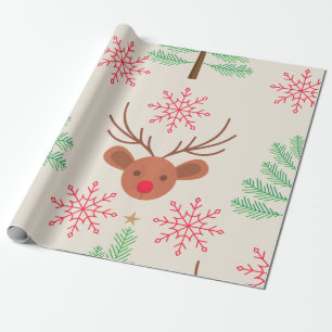 Rudolph modern Christmas   Wrapping Paper