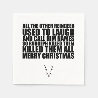 Rudolph Napkins | Snarky Christmas Napkins