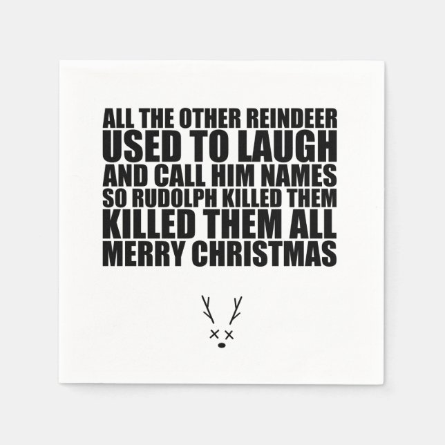 Rudolph Napkins | Snarky Christmas Napkins (Front)