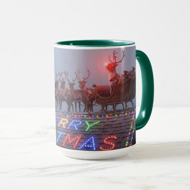 Rudolph not a word Christmas Mug AI Used (Front Right)