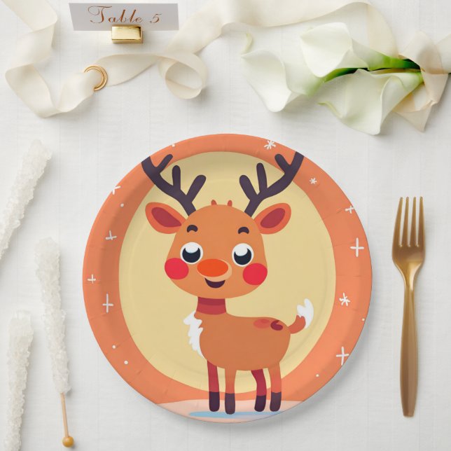 Rudolph Paper Plate (Wedding)