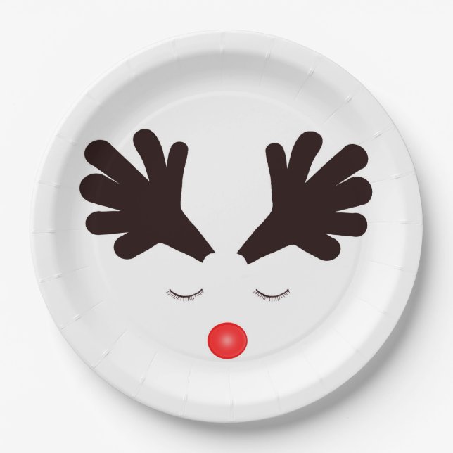 Rudolph Paper Plates (Front)