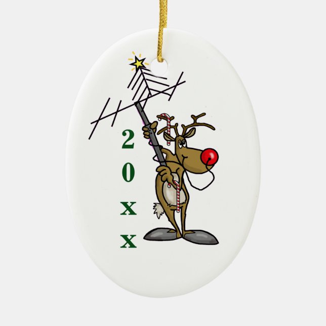 Rudolph Powering Antenna with Nose Ornament (Front)