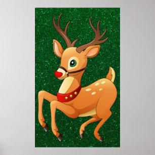 Rudolph Prancing Poster