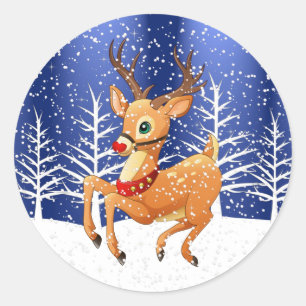 Rudolph Prancing Stickers