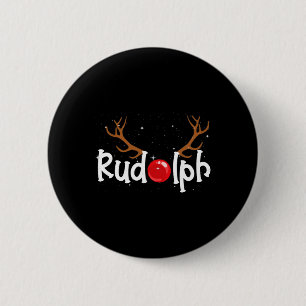 Rudolph Red Nose Reindeer Christmas Fun 1 6 Cm Round Badge