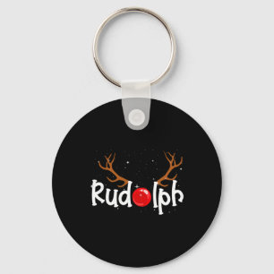 Rudolph Red Nose Reindeer Christmas Fun Key Ring