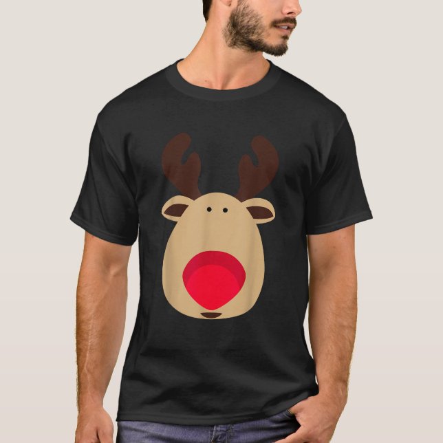 RUDOLPH Red Nose Reindeer  Santa Christmas  T-Shirt (Front)