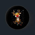 Rudolph Red Nose Santa Claus's Reindeer Christmas  6 Cm Round Badge<br><div class="desc">Rudolph Red Nose Santa Claus's Reindeer Christmas Matching</div>