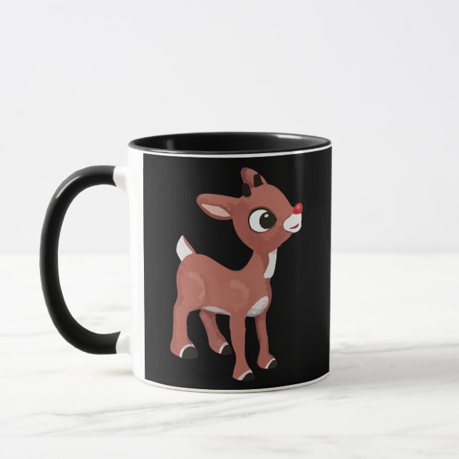 Rudolph Red Nosed Reindeer Christmas Pyjamas Men Mug (Left)