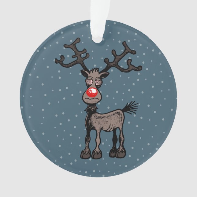 Rudolph Reindeer Christmas Ornaments (Front)