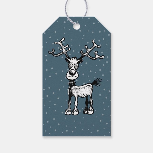 Rudolph Reindeer Gift Tags (Front)