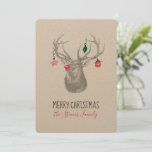 Rudolph Reindeer Merry Christmas Holiday Card<br><div class="desc">Rudolph Reindeer Merry Christmas Holiday Card</div>