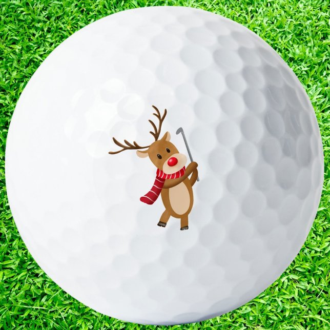 Rudolph Reindeer Playing Golf Golf Balls (Creator Uploaded)