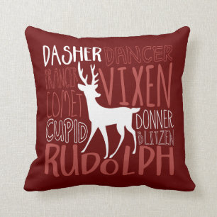 Rudolph Reindeer Silhouette Cushion