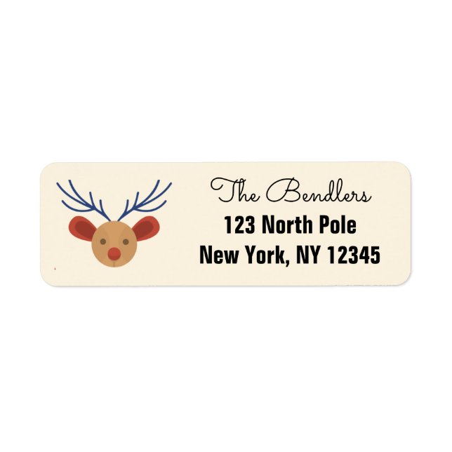 Rudolph Return Address Label (Front)