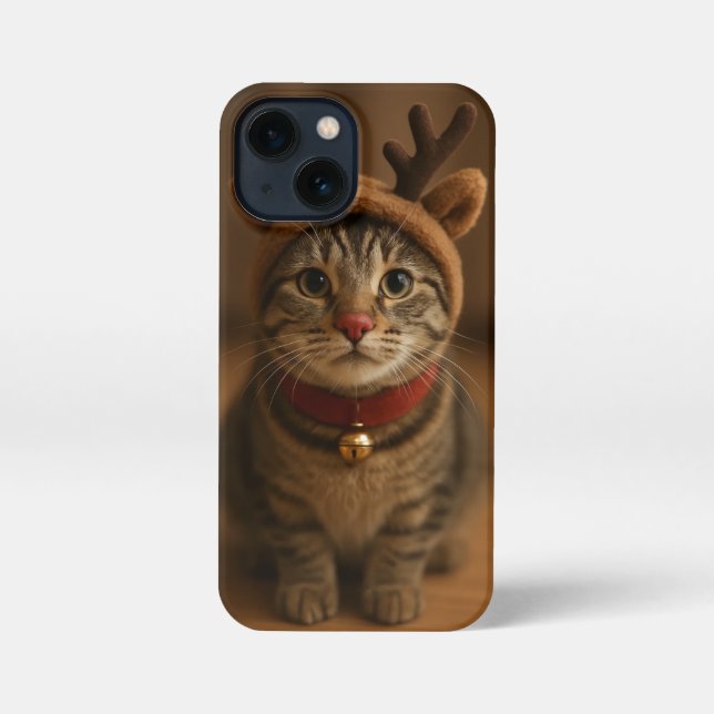 Rudolph the Cat iPhone 13 Mini Case (Back)