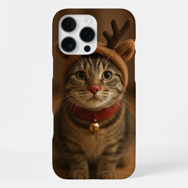 Rudolph the Cat iPhone 16 Pro Max Case (Back)
