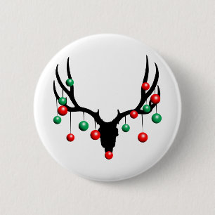 Rudolph the Dead Nosed Reindeer 6 Cm Round Badge