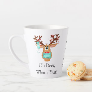 Rudolph the Face Masked Reindeer Latte Mug