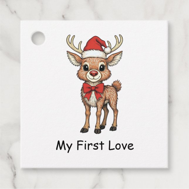 Rudolph the Red Nose Favour Tags (Front)