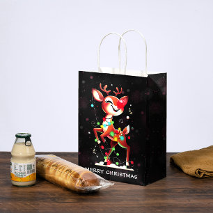 Rudolph The Red Nose Reindeer Christmas Medium Gift Bag