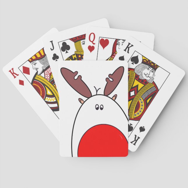 Rudolph the Red Nose Reindeer Christmas Playing Cards (Back)