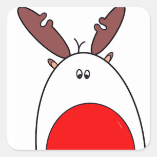 Rudolph the Red Nose Reindeer Christmas Sticker