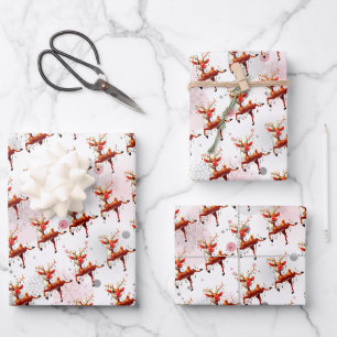 Rudolph The Red Nose Reindeer Christmas Wrapping Paper Sheet