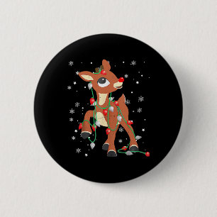 Rudolph The Red Nose Reindeer For Kids And Christm 6 Cm Round Badge