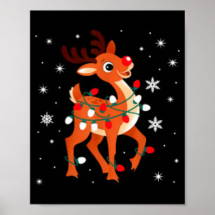 Rudolph The Red Nose Reindeer For Kids And Christm Poster