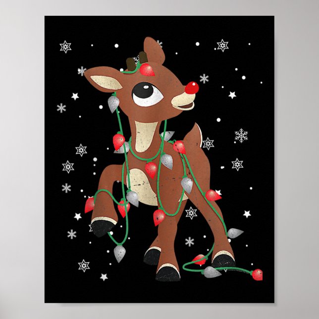 Rudolph The Red Nose Reindeer For Kids And Christm Poster (Front)