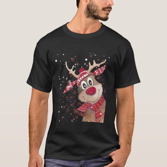 Rudolph The Red Nose Reindeer For Kids And Christm T-Shirt (Front)