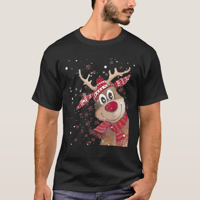 Rudolph The Red Nose Reindeer For Kids And Christm T-Shirt (Front)
