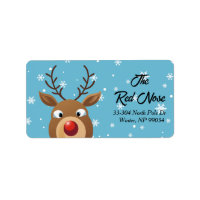 Rudolph The Red Nose Reindeer Return Address Label