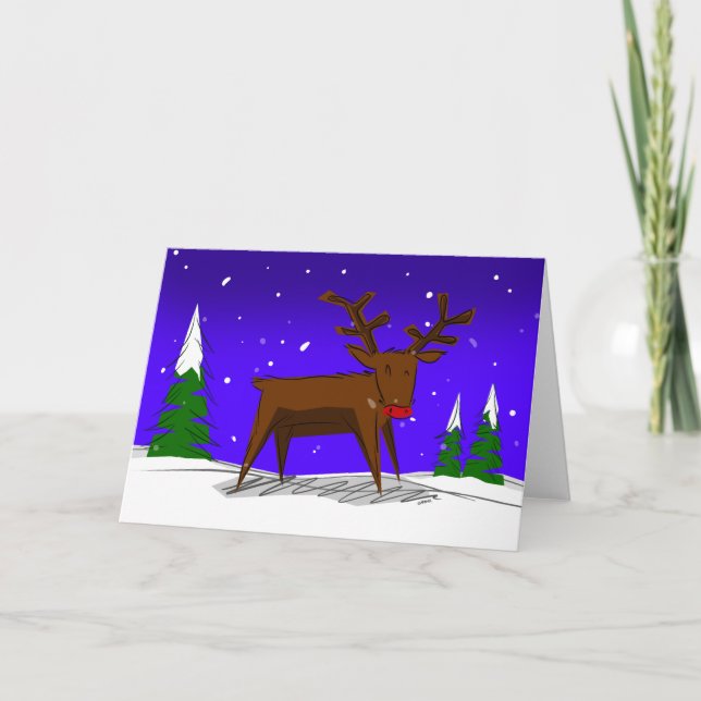 Rudolph the Red Nosed Reindeer Christmas Card (Front)