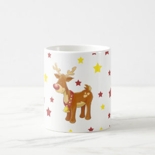 Rudolph the red nosed reindeer Christmas stars Coffee Mug