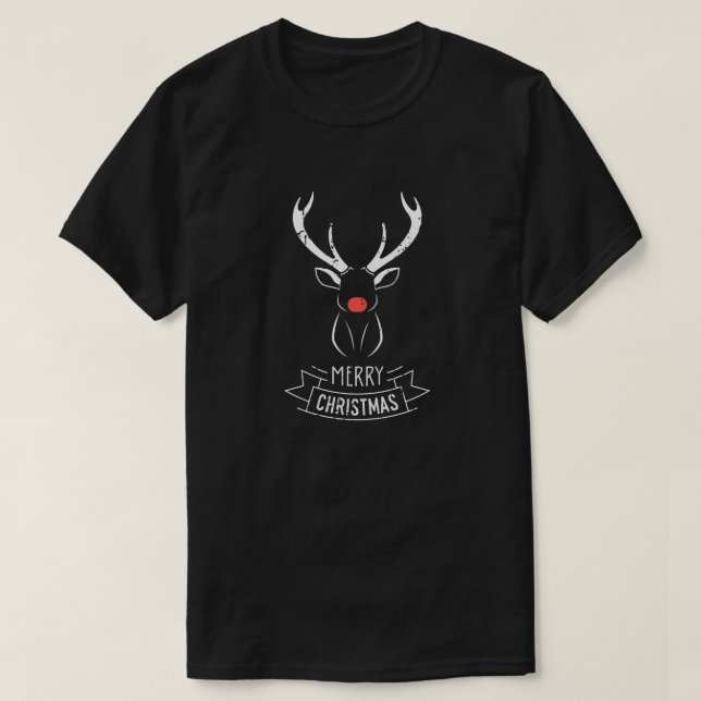 Rudolph the Red-Nosed Reindeer Christmas T-Shirt (Design Front)