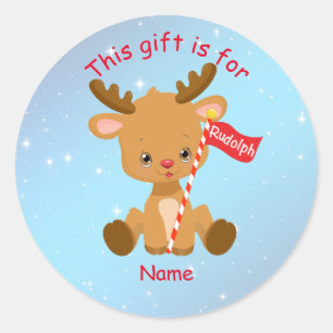 Rudolph The Red Nosed Reindeer Classic Round Sticker