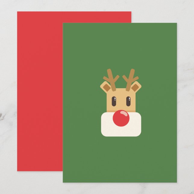 Rudolph the Red Nosed Reindeer Invitation (Front/Back)