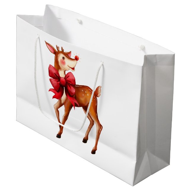 Rudolph the red nosed reindeer large gift bag (Front Angled)