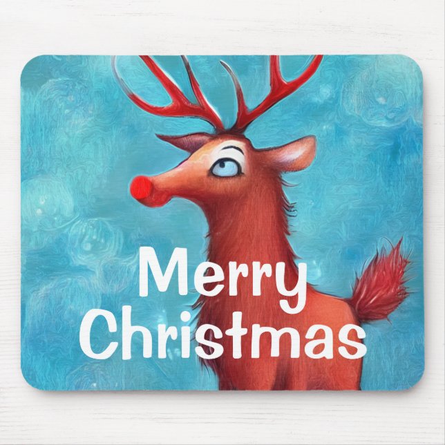 Rudolph the red nosed reindeer mouse mat (Front)