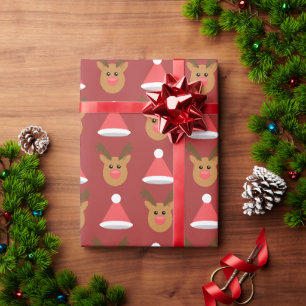 Rudolph the Red-Nosed Reindeer Pattern Wrapping Paper