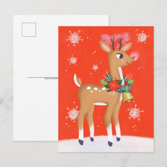 Rudolph The Red Nosed Reindeer Postcard (Front/Back)