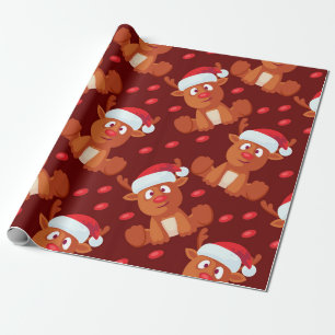 Rudolph the Reindeer Christmas Gift Wrapping Wrapping Paper